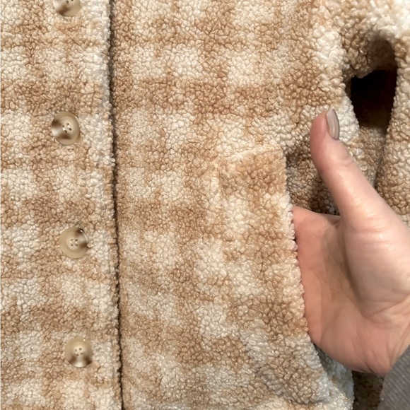 Blu Pepper Neutral Plaid Nubby Jacket - Picture 3 of 7